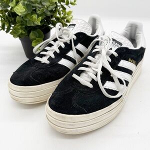 Adidas Womens Gazelle Bold Triple Stacked Casual Sneaker Black Size 9 Athleisure